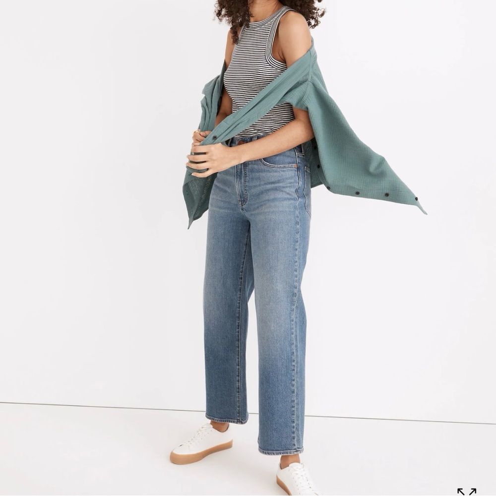 Madewell Slim Wide-Leg Crop Jean in Montclare Wash Women’s SZ 25